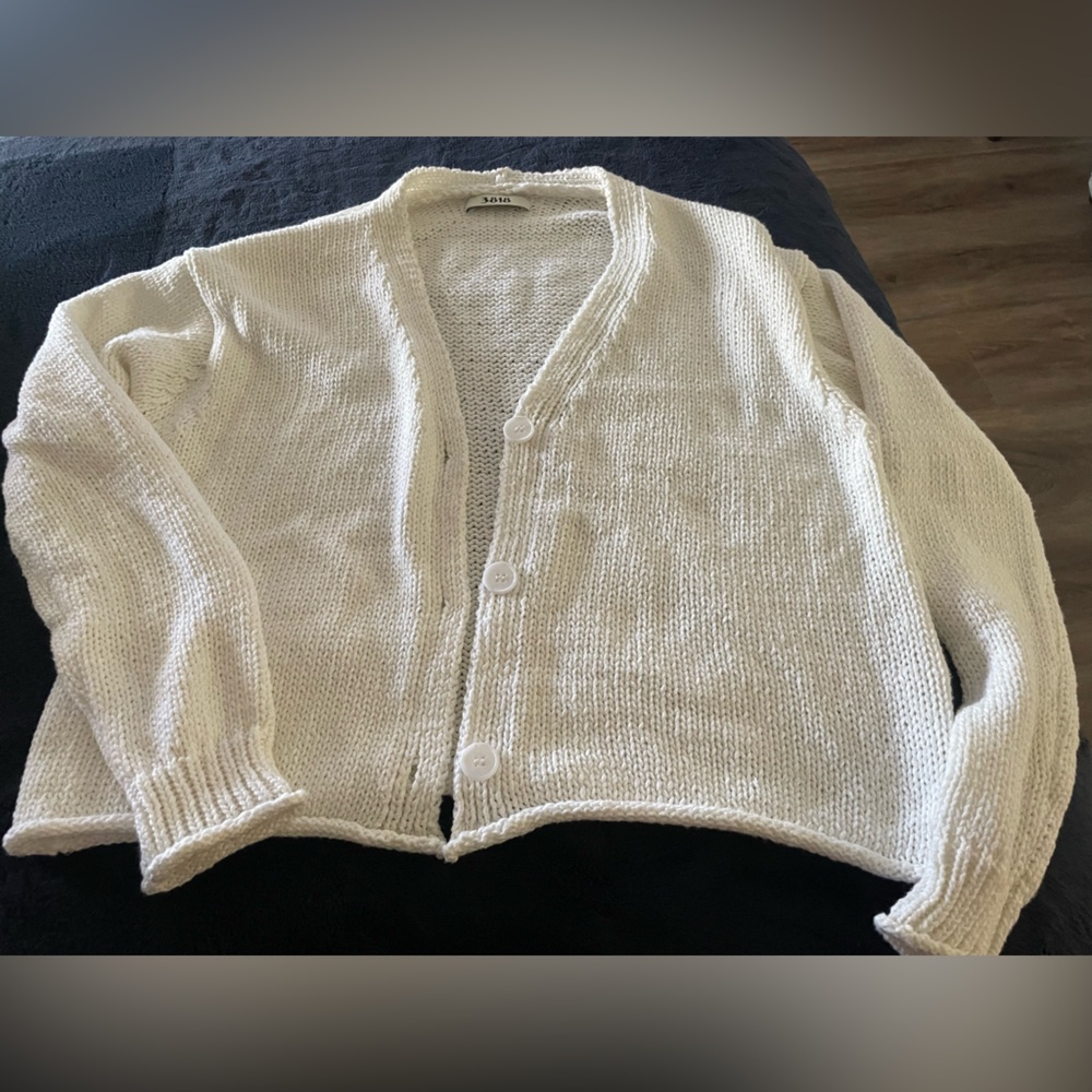 White Knit Cardigan
